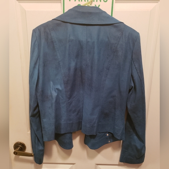 Lena Gabrielle Teal Moto jacket - Picture 2 of 3